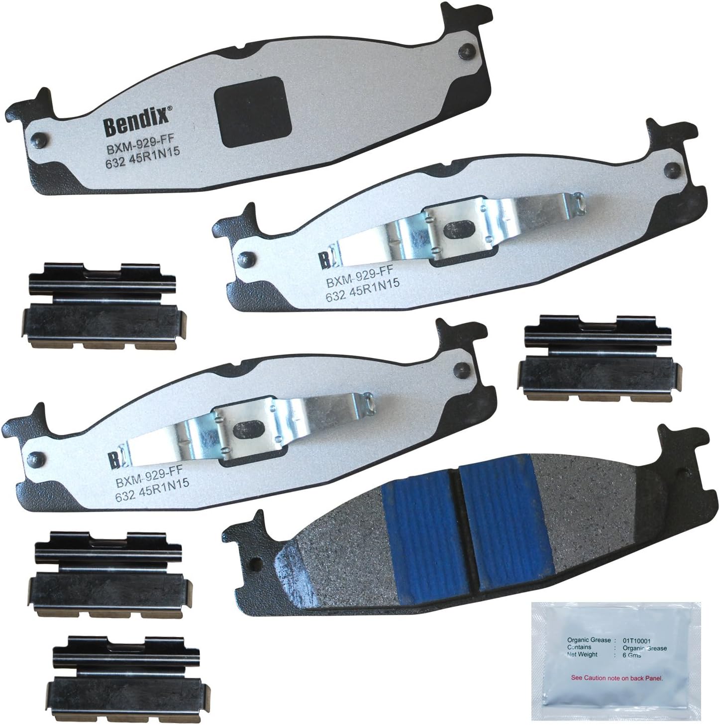 Bendix Fleet Metlok MKD632FM Semi-Metallic Brake Pads for Ford