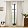 Flax Linen Black Out Curtains 96 in - Pinch Pleat Thermal Panels