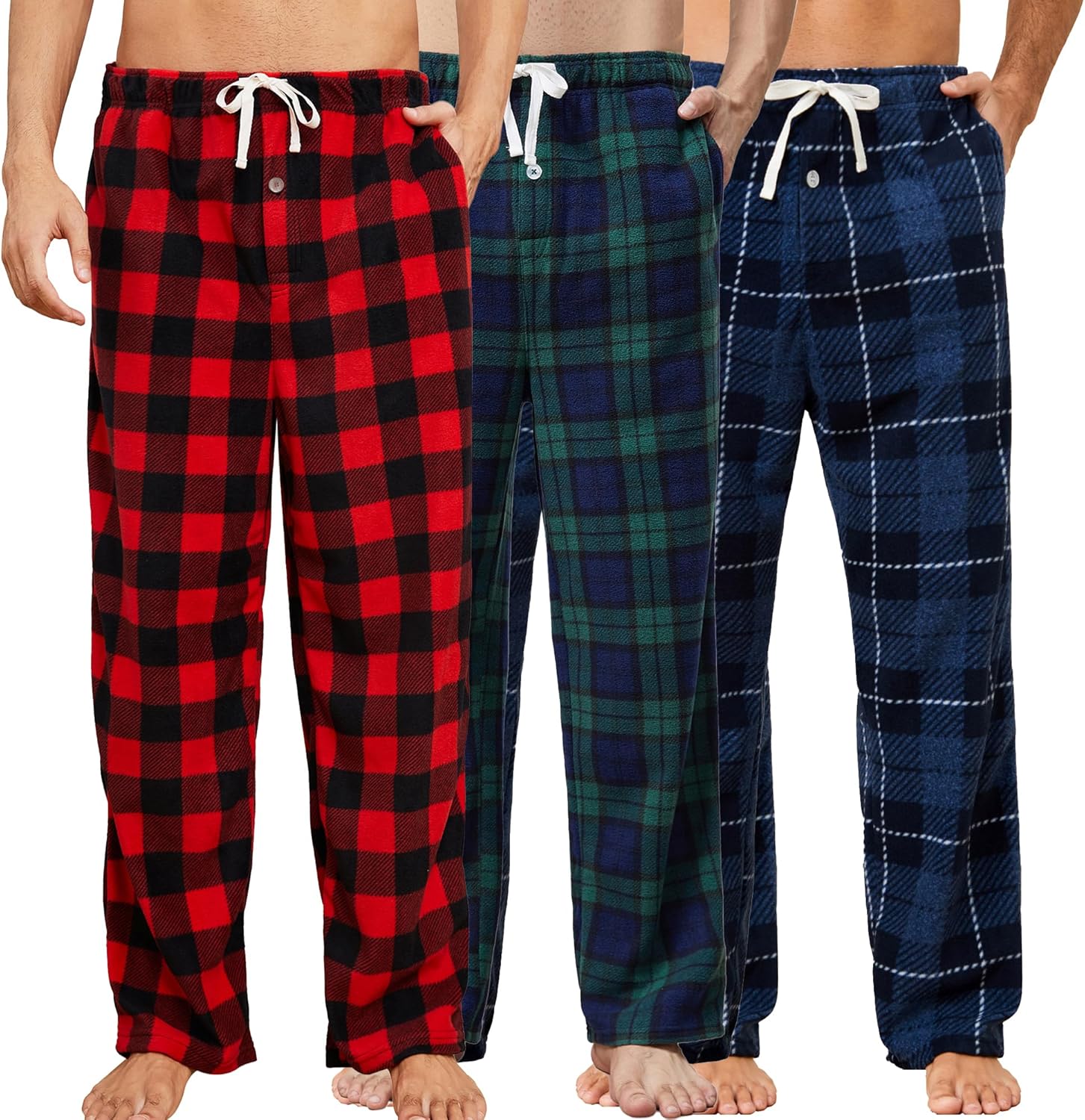 U2SKIIN Fleece Pajama Pants for Men with Pockets and Comfort