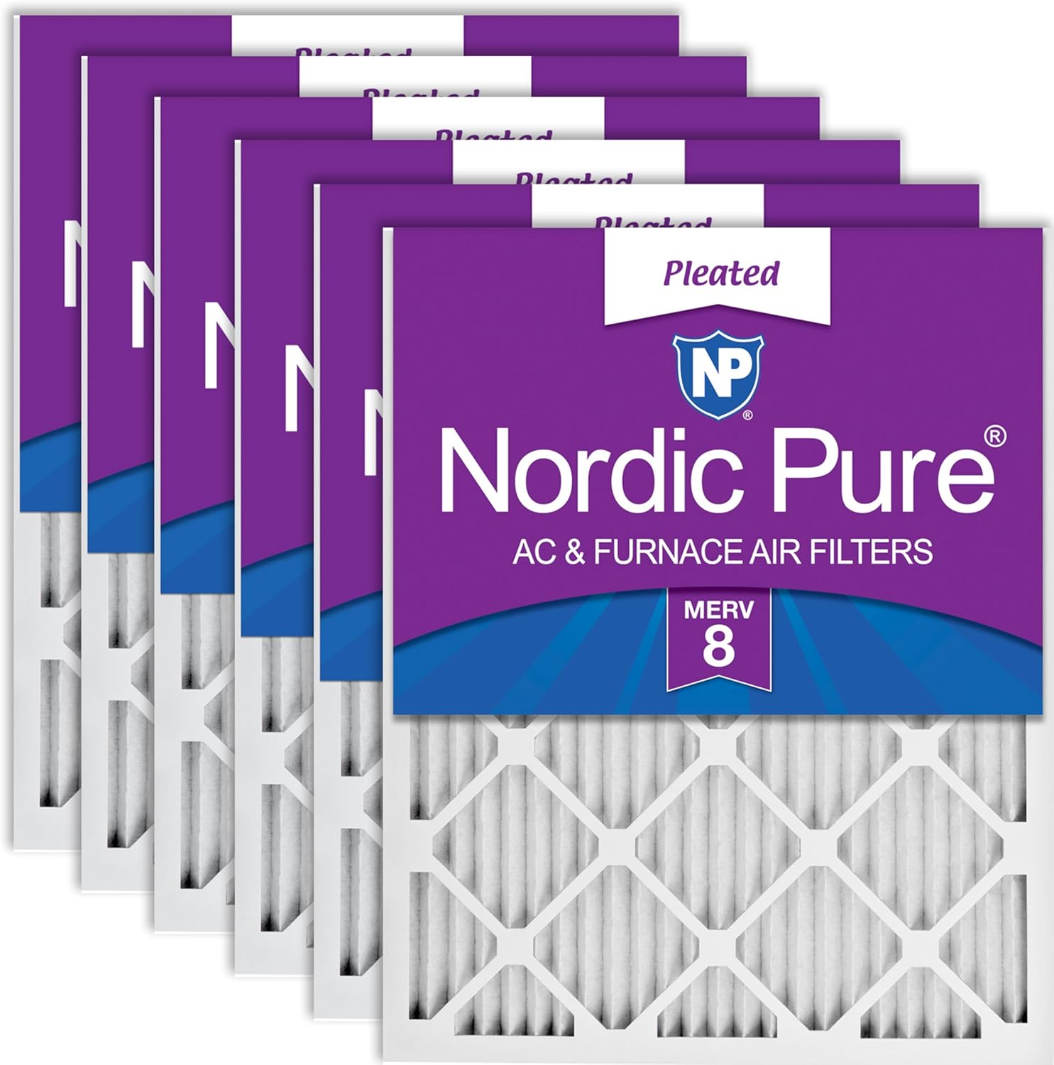 Nordic Pure 24x30x1 Pleated MERV 8 Air Filters for Clean Air