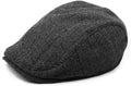 The Original Boston Scally Cap - Grey Herringbone Flat Cap