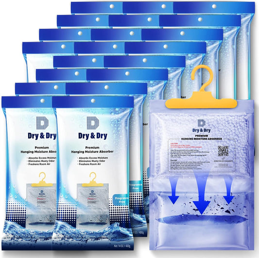 Dry & Dry 20 Packs Moisture Absorbers for Home Dehumidifier