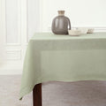 Sage Green Linen Tablecloth 60 x 120 in - Classic Hemstitch