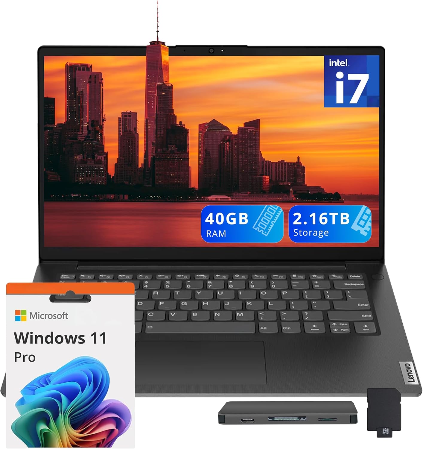 Lenovo V14 14 FHD Business Laptop with Intel i7 and 40GB RAM