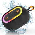Waterproof Mini Speaker: 360 Stereo Sound, 24H Playtime, RGB Lights