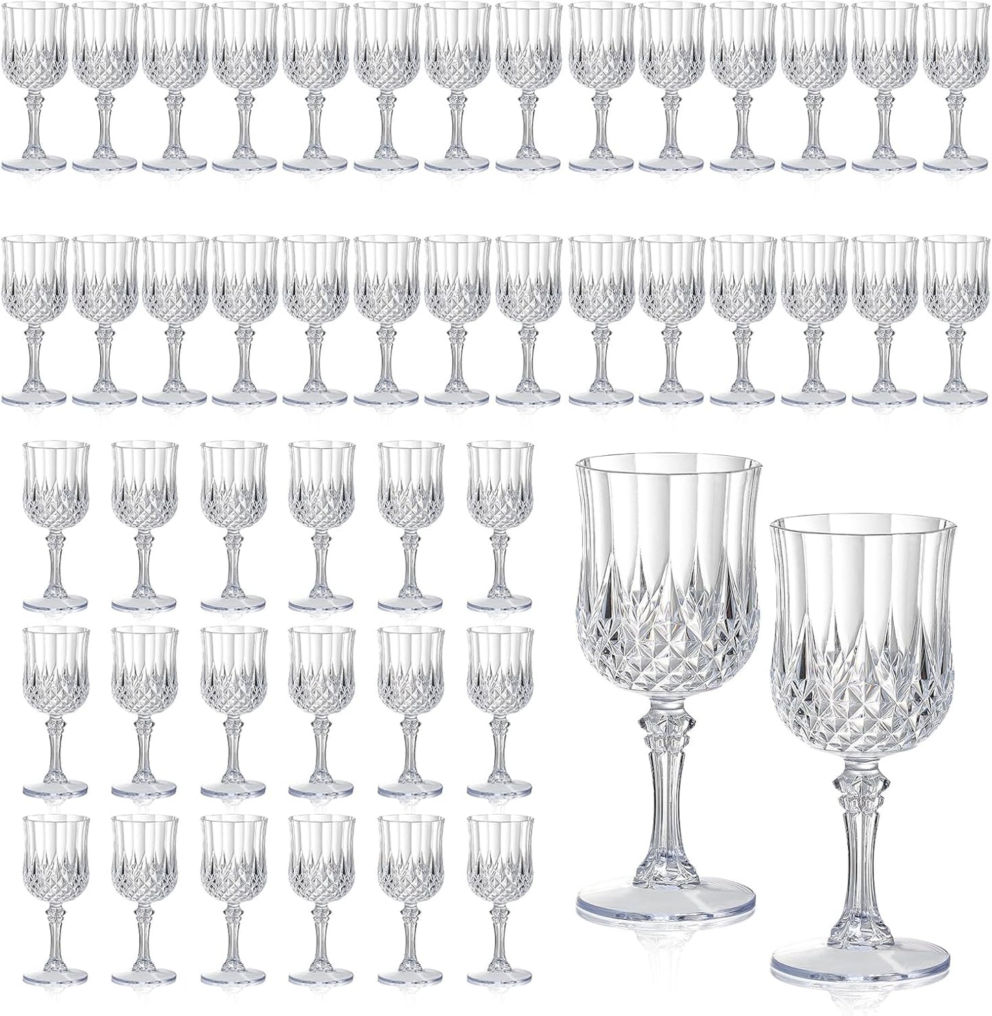 Vintage 7oz Plastic Wine Glasses for Elegant Celebrations