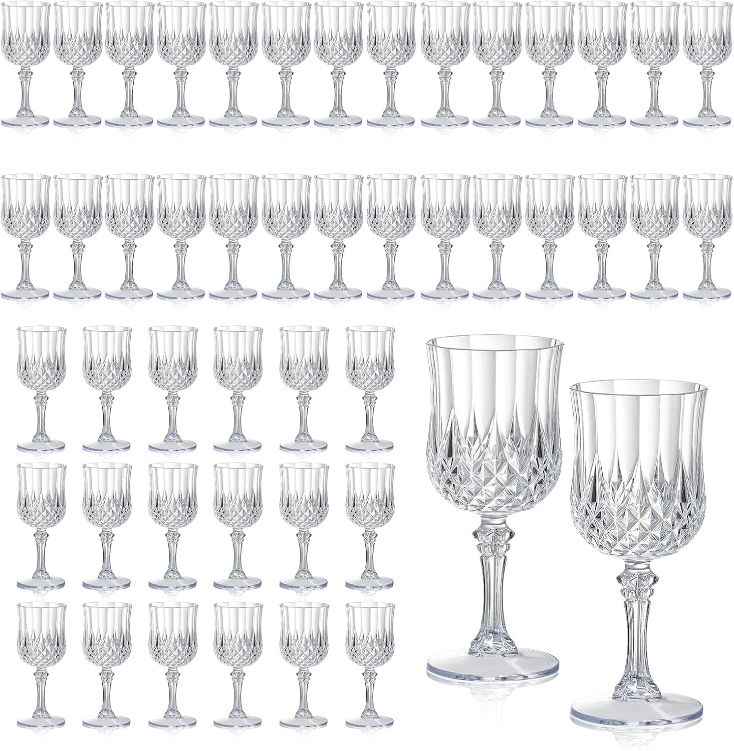 Vintage 7oz Plastic Wine Glasses for Elegant Celebrations