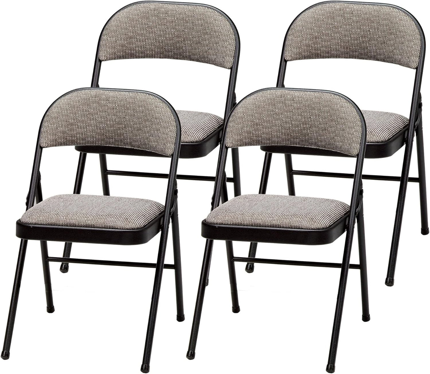 Padded Folding Chairs Set of 4 for Events and Gatherings