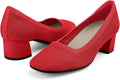 JENN ARDOR Low Chunky Heels for Women Comfortable Slip on