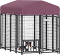 PawHut 8 ft x 4 ft x 6 ft Outdoor Dog Kennel - Covered Run