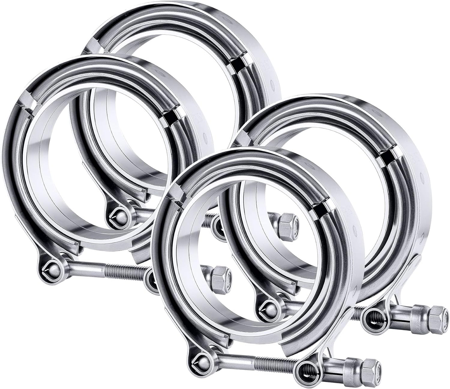 EVIL ENERGY 4PCS V Band Clamp for Exhaust Systems and More