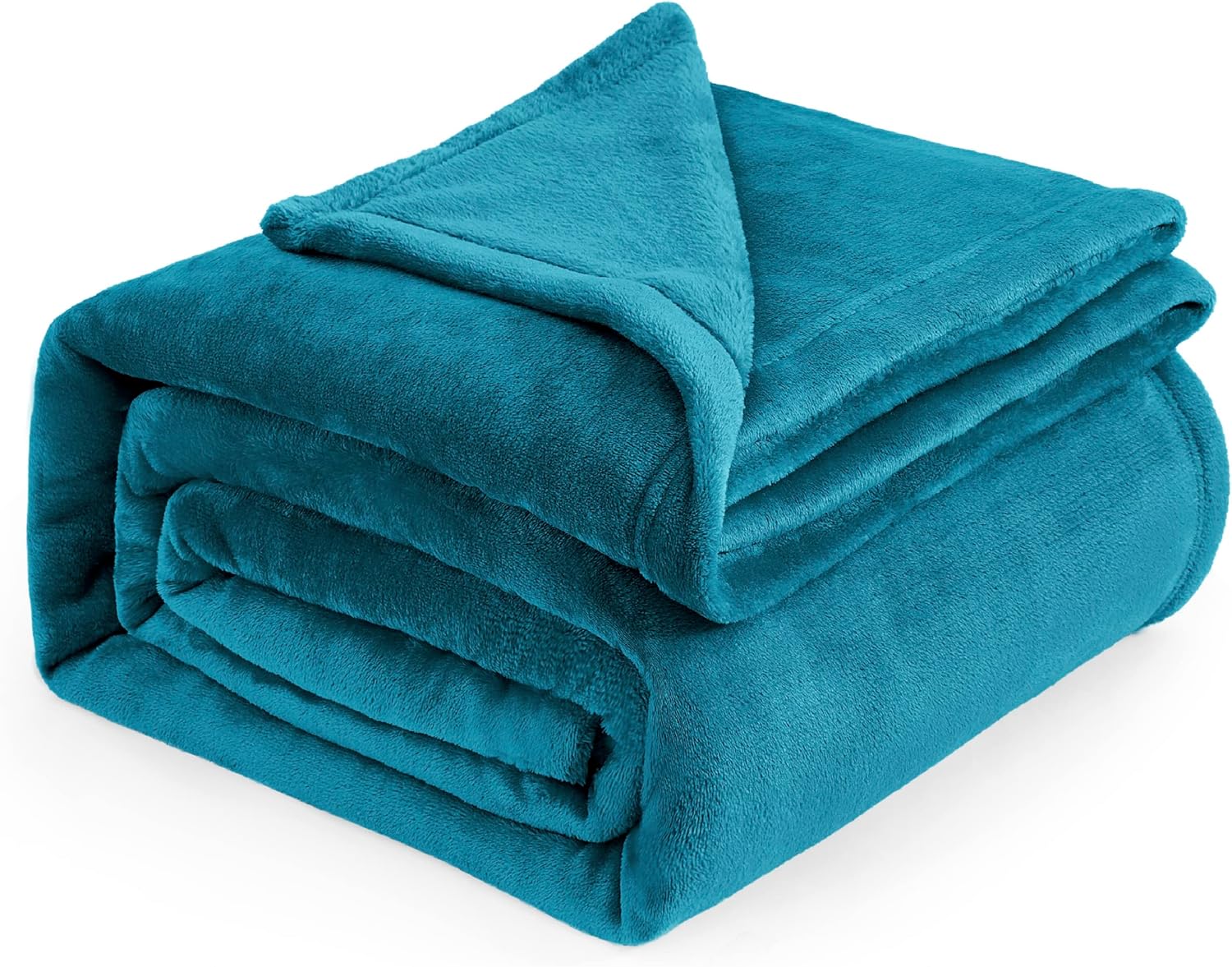 Bedsure GentleSoft Fleece Blanket King Size Teal for Comfort