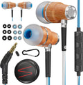 Symphonized NRG 3.0 Wired Earbuds with Microphone - Comfortable Wood