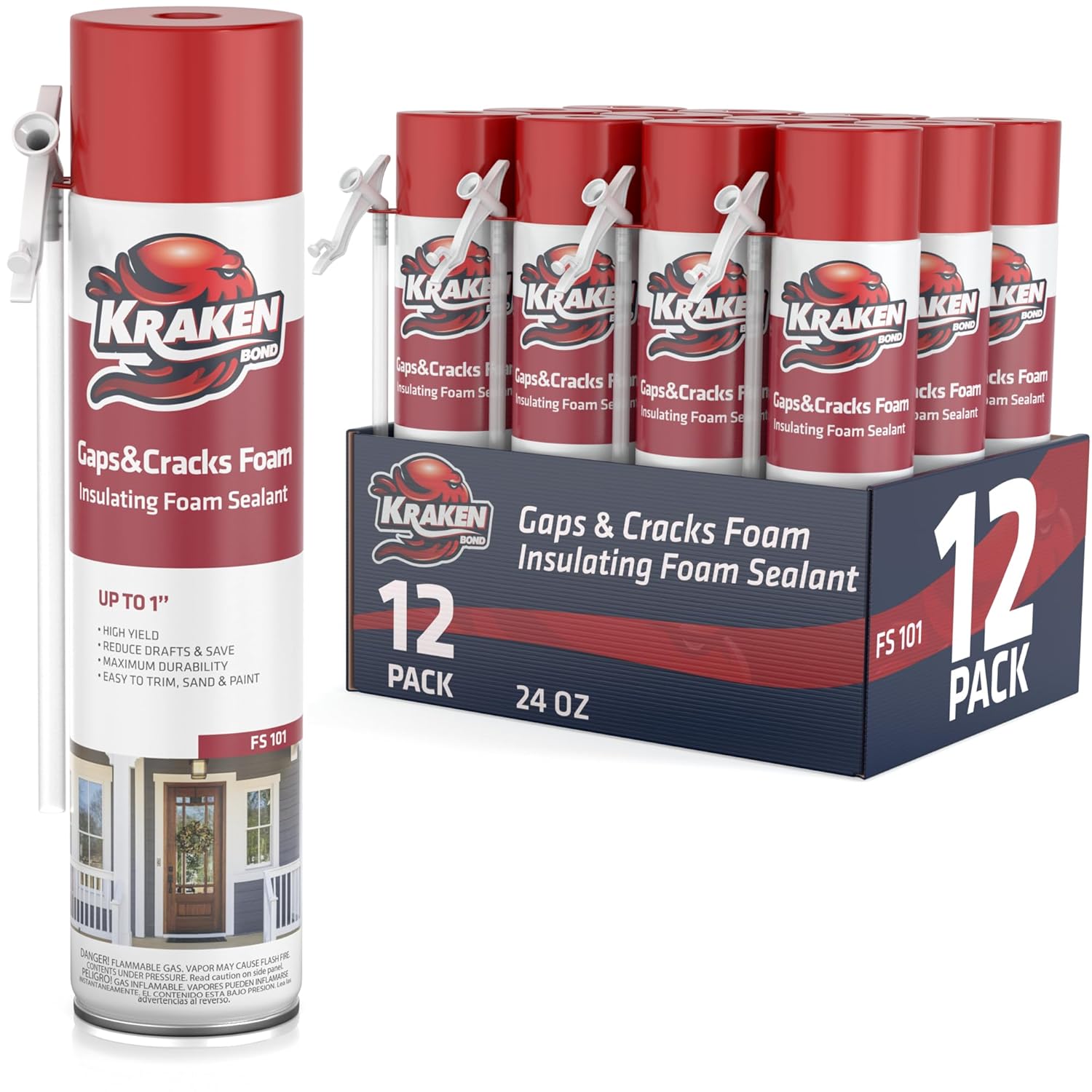 Kraken Bond Gaps & Cracks Expanding Foam Sealant for Windows