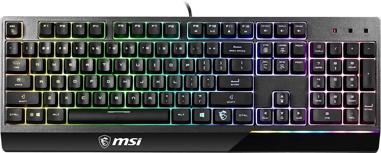 MSI Vigor GK30 RGB Keyboard - Water Repellent, Mechanical-Like Switches