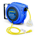 GOODYEAR Extension Cord Reel 40 ft 14AWG 3C SJTOW - Heavy Duty Reel
