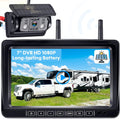 Wireless RV Backup Camera 7-in for Trailer - Solar Magnetic HD 1080P