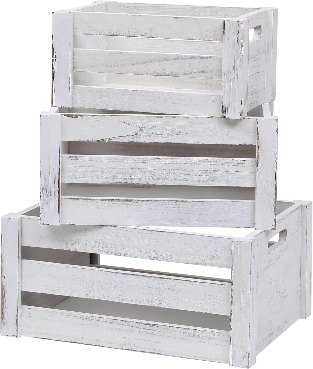 Large Vintage Black Wooden Crates for Display and Storage