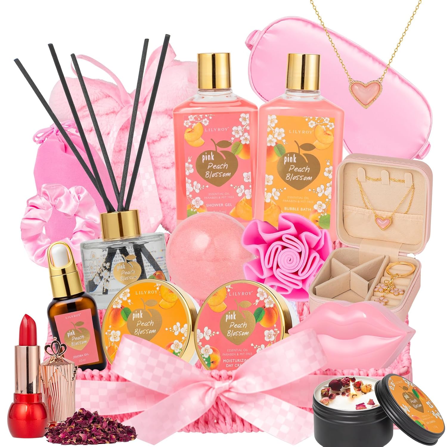 Luxury Bath & Body Gift Basket for Women - 23-Piece Spa Kit