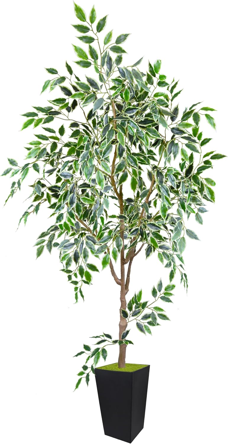 6ft Artificial Ficus Tree: Lifelike Home Decor Beauty