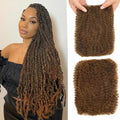 Human Braiding Hair 20in Afro Kinky Bulk Bundles - Natural Blend
