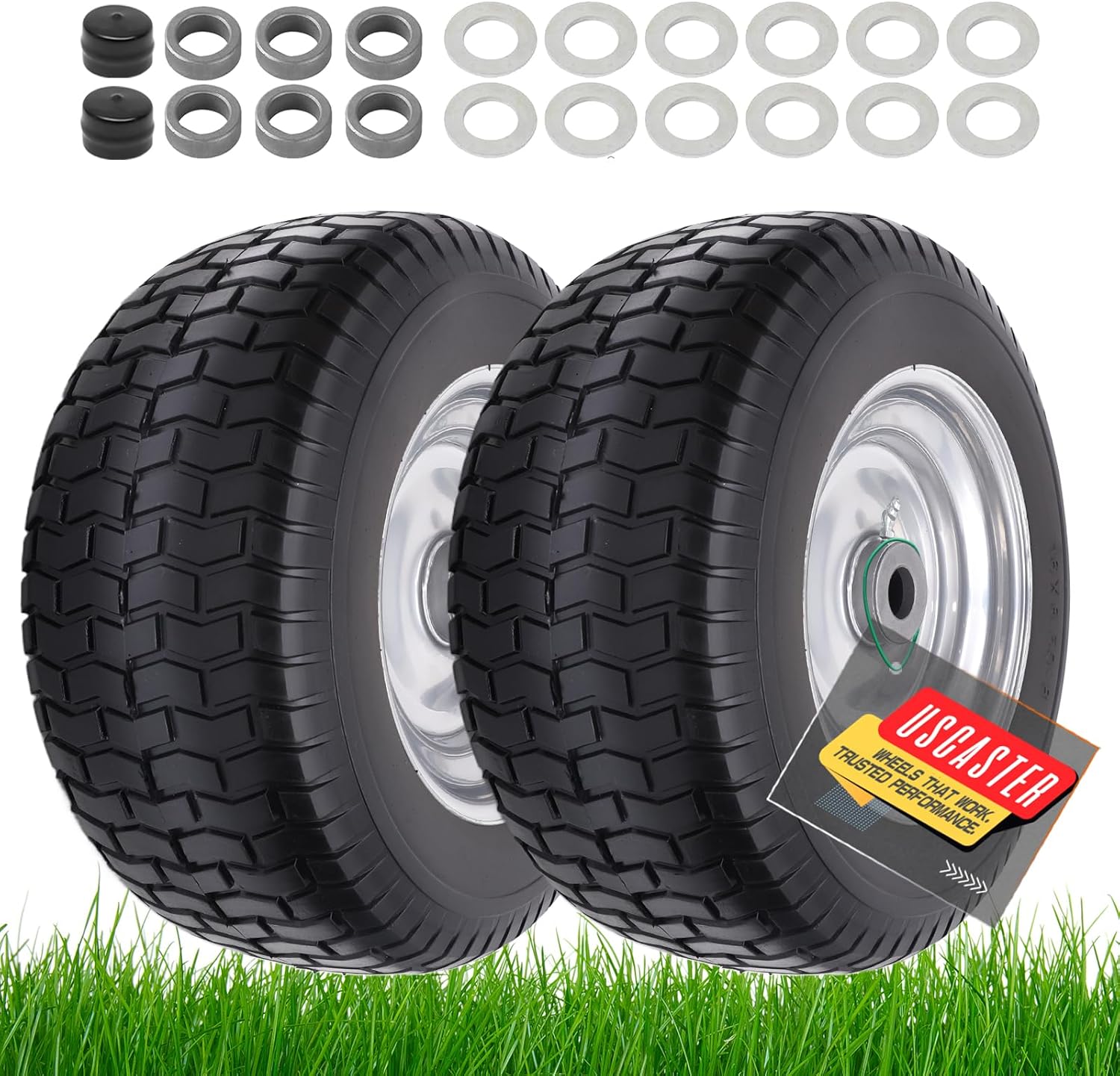 16x6.50-8 Tire and Wheel Assemblies for Lawn Mowers