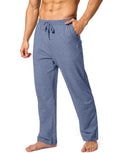 Pudolla Men's Cotton Yoga Sweatpants - Comfortable Stretch Fit
