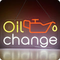 Oil Change Neon Sign for Garage Decor - LED Wall Art