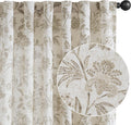 Linen Floral Curtains for Living Room 84 in Panels - Light Filtering