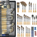 Bougimal 33 PCS Paint Brush Set with Case - Complete Artist Kit