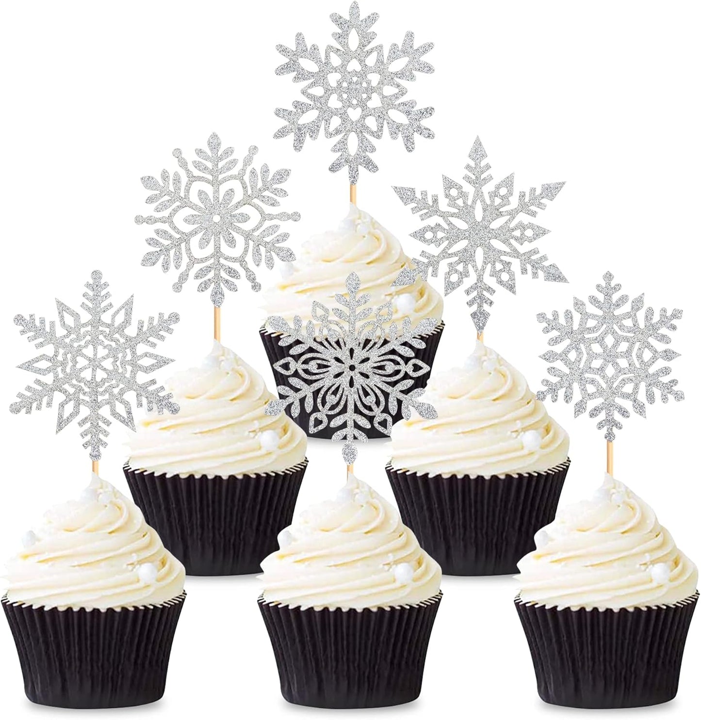 Winter Wonderland Cupcake Toppers - Festive Cake Decor