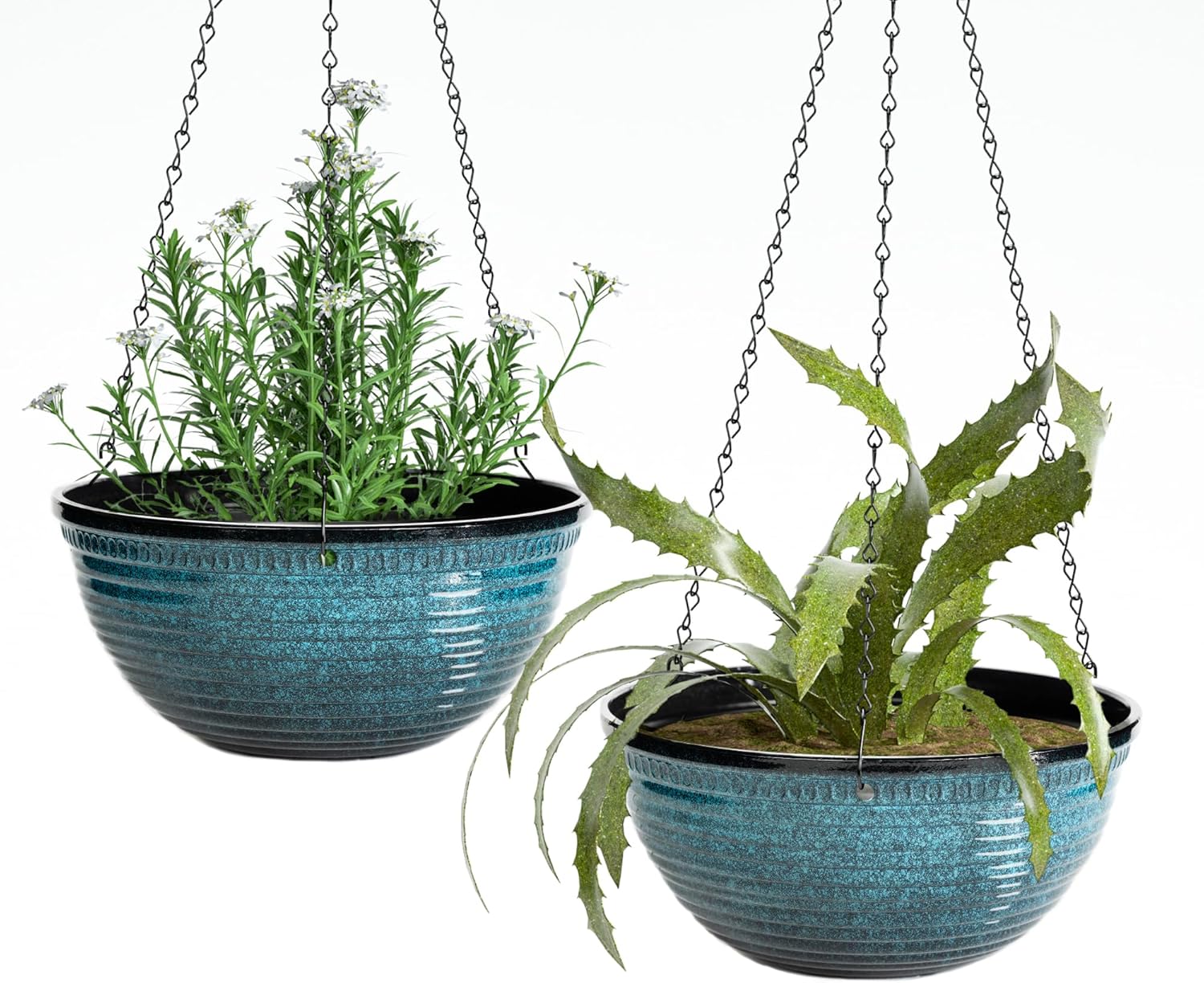 12 Inch Hanging Planters for Indoor Outdoor Plants, 2 Pack