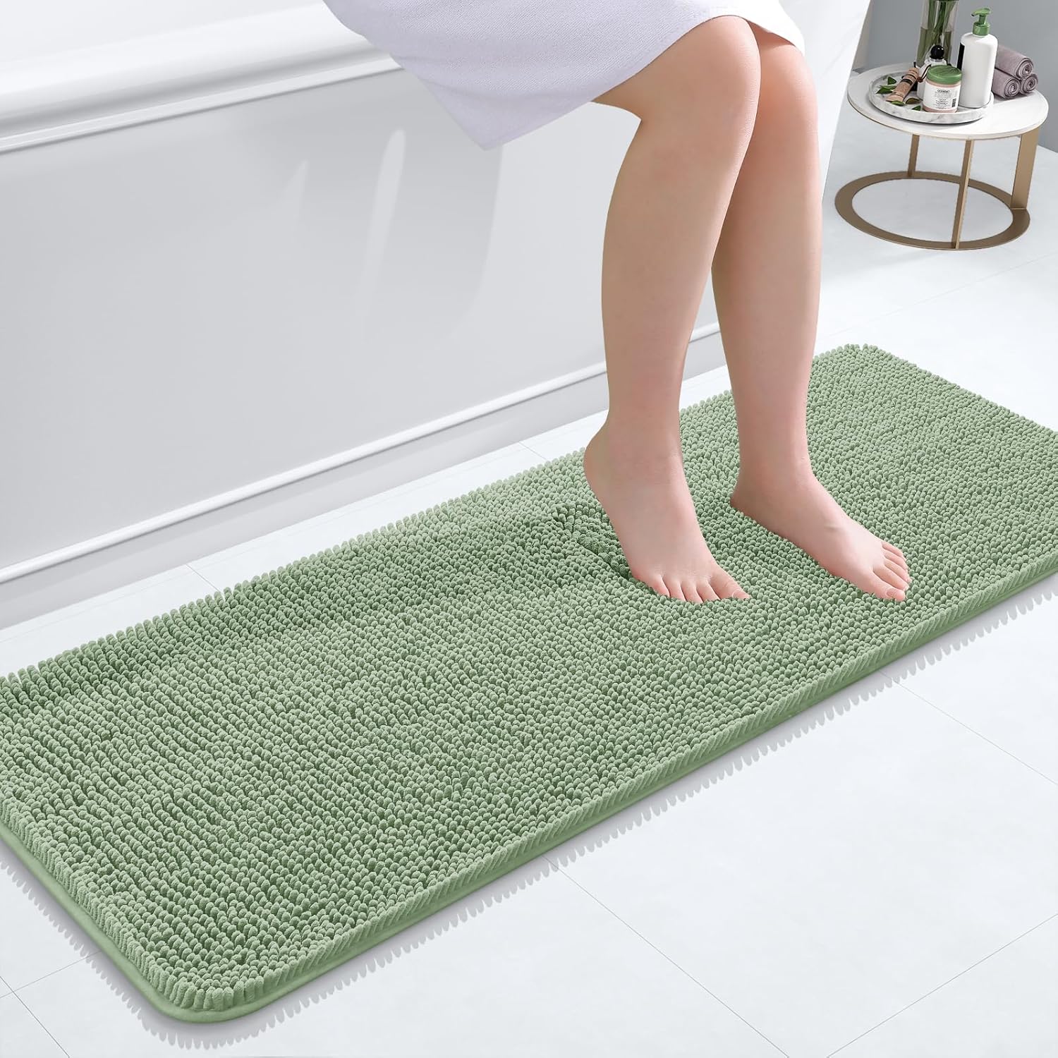 OLANLY Extra Soft Chenille Bath Rugs for Cozy Bathroom Comfort