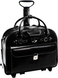 McKlein ROSEVILLE 15in Leather Detachable Wheeled Briefcase Bag