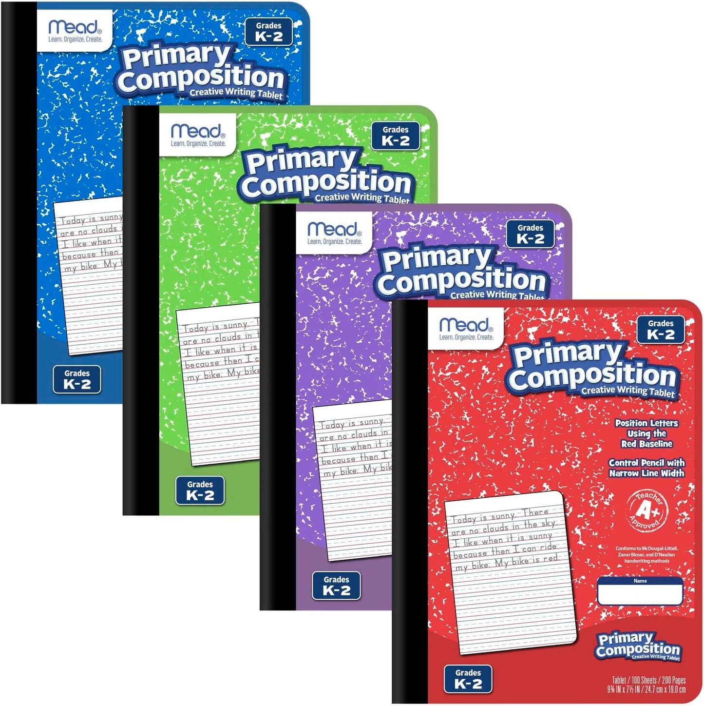 Mead Primary Composition Notebook 4-Pack for Grades K-2