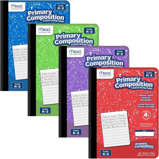 Mead Primary Composition Notebook 4-Pack for Grades K-2