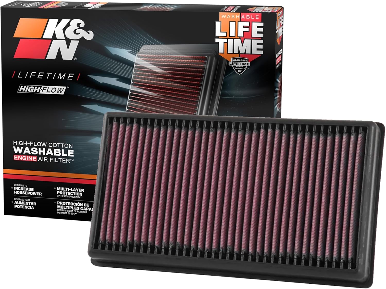 K&N High-Flow Engine Air Filter for Volkswagen Atlas & Teramount