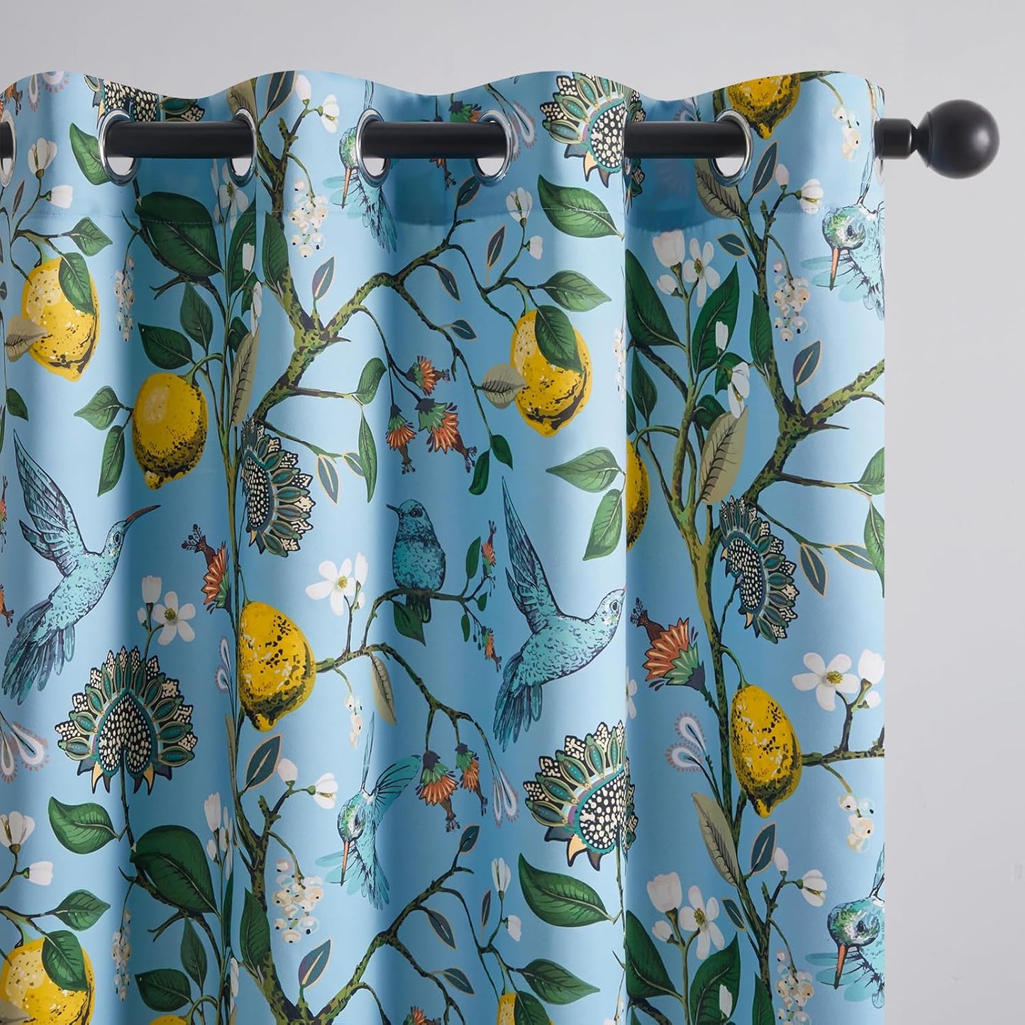 Hummingbird Paradise Window Curtains Set for Elegant Rooms