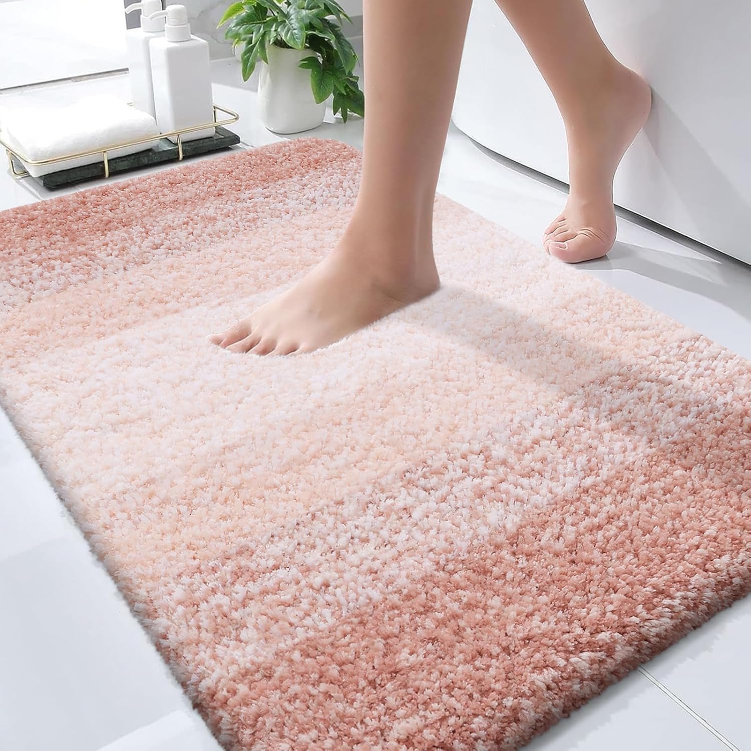 OLANLY Extra Soft Microfiber Bath Rugs Mat 30x20 for Comfort