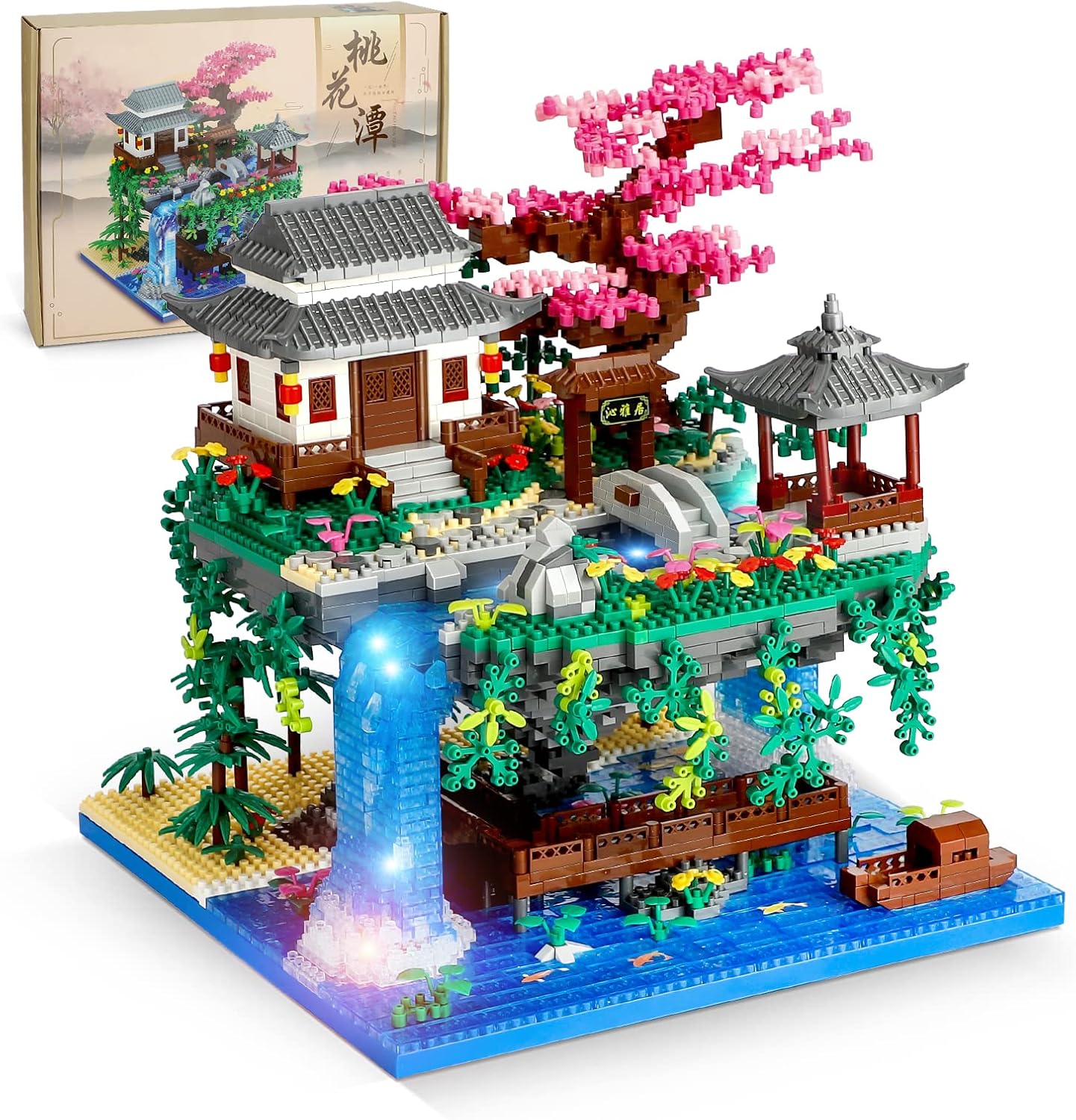 Peach Blossom Pond Micro Mini Building Blocks Set for All Ages