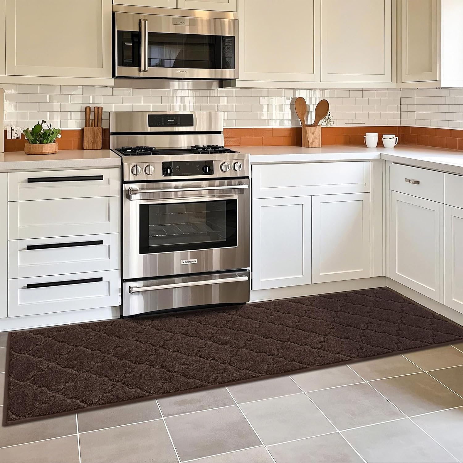 Soft Kitchen Floor Mats for Sink by COSY HOMEER - Super Absorbent