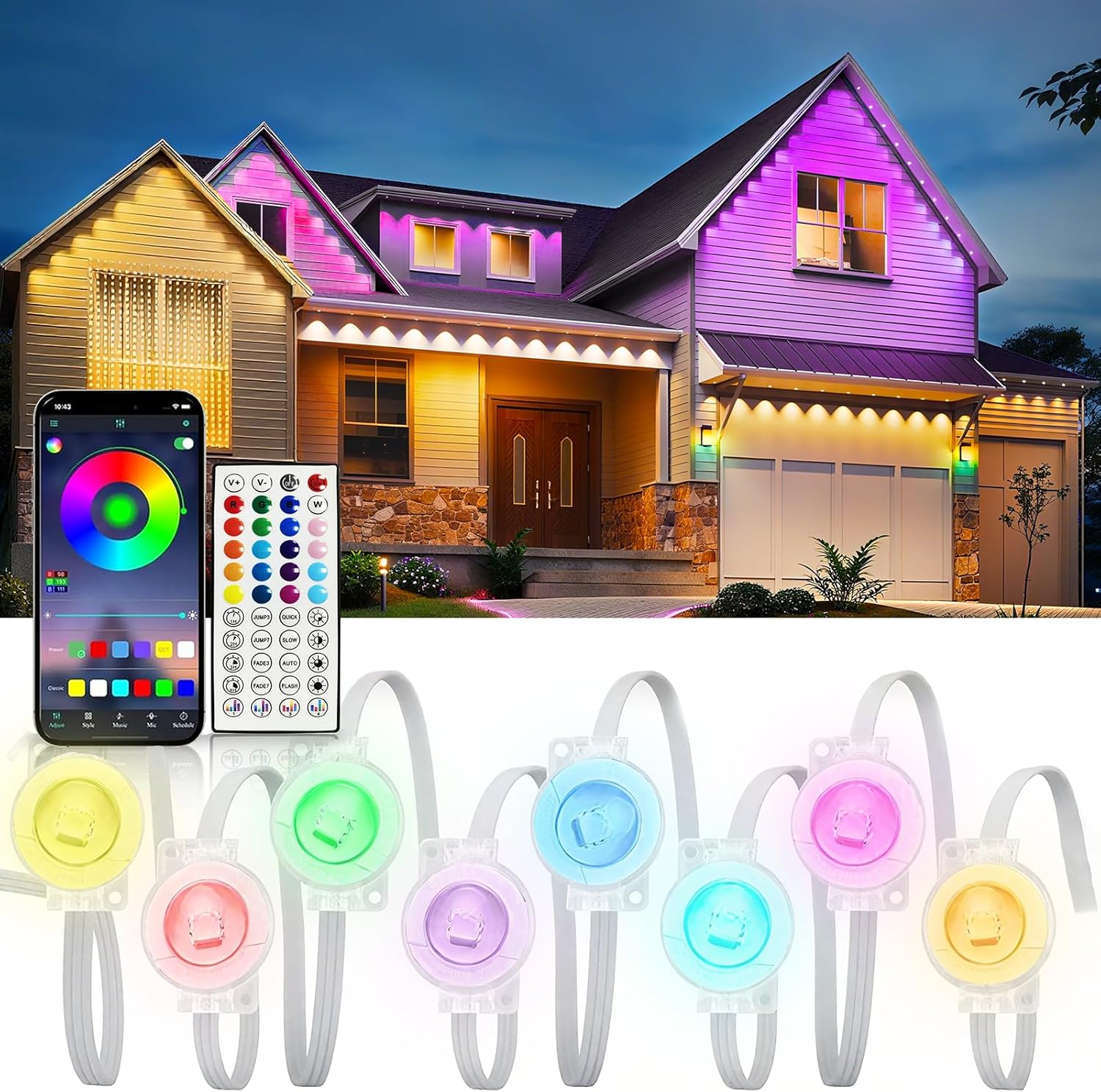 Permanent Outdoor Lights for Year-Round Festive Decor