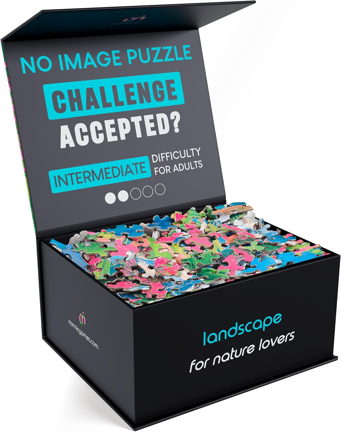 No Image Puzzle 1000 Irregular Pieces for Extreme Challenge