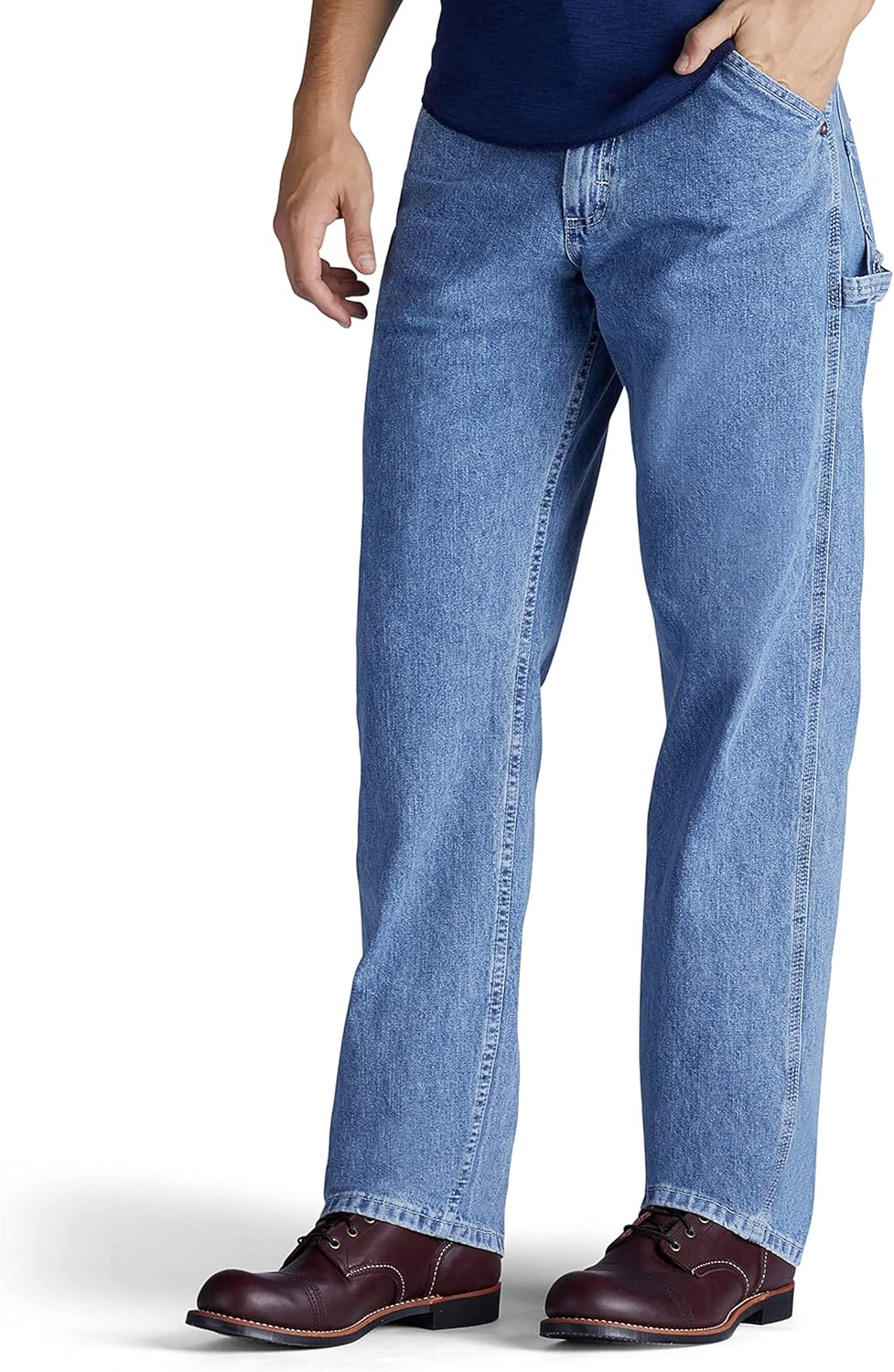 Lee Men's Loose Fit Straight Leg Carpenter Jean for Comfort