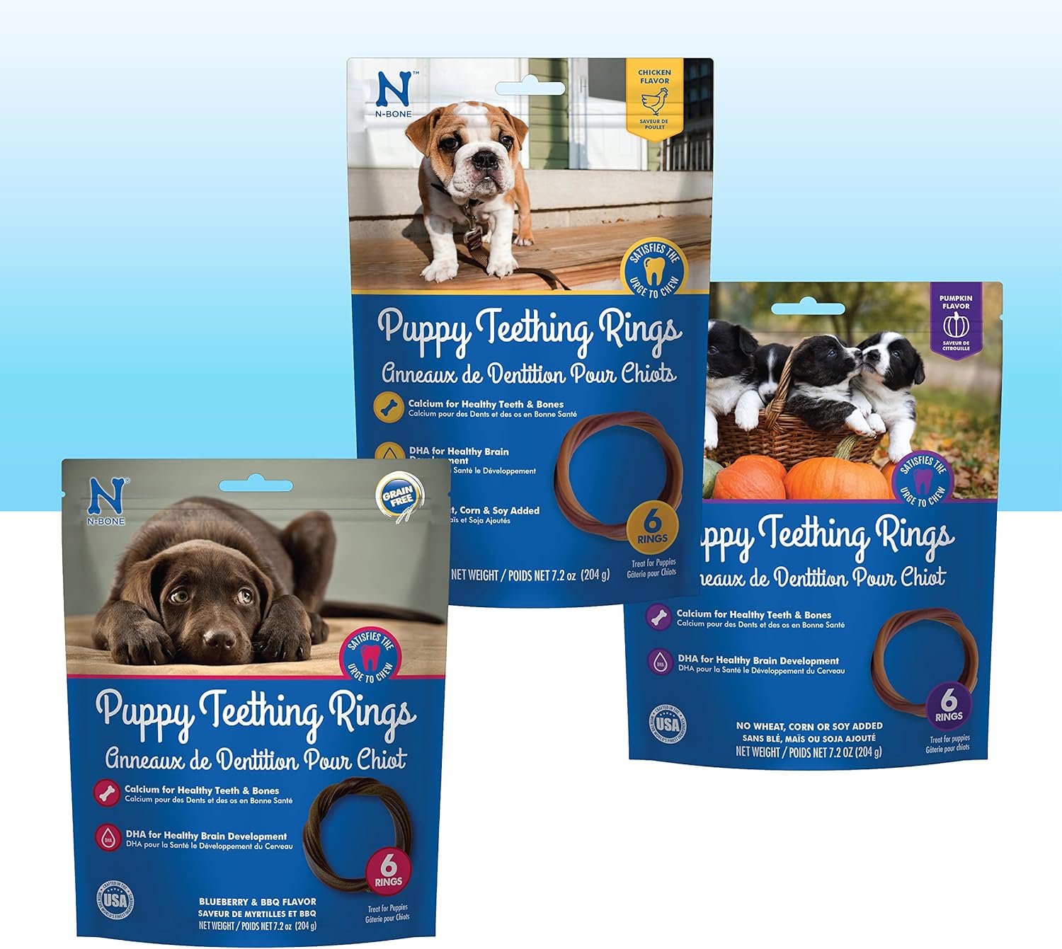 N-Bone Puppy Teething Rings Variety Pack for Happy Puppies