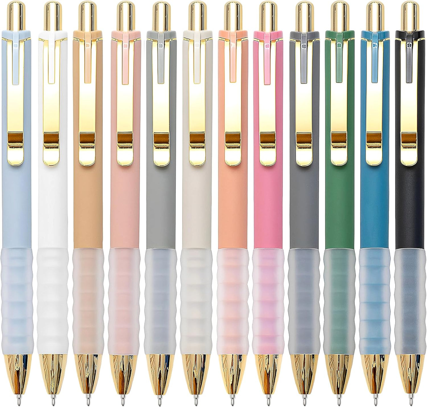 Smooth Writing: Linbsunne Black Ballpoint Pens (Gold-12)!