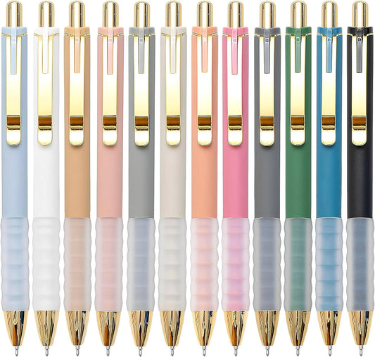 Smooth Writing: Linbsunne Black Ballpoint Pens (Gold-12)!