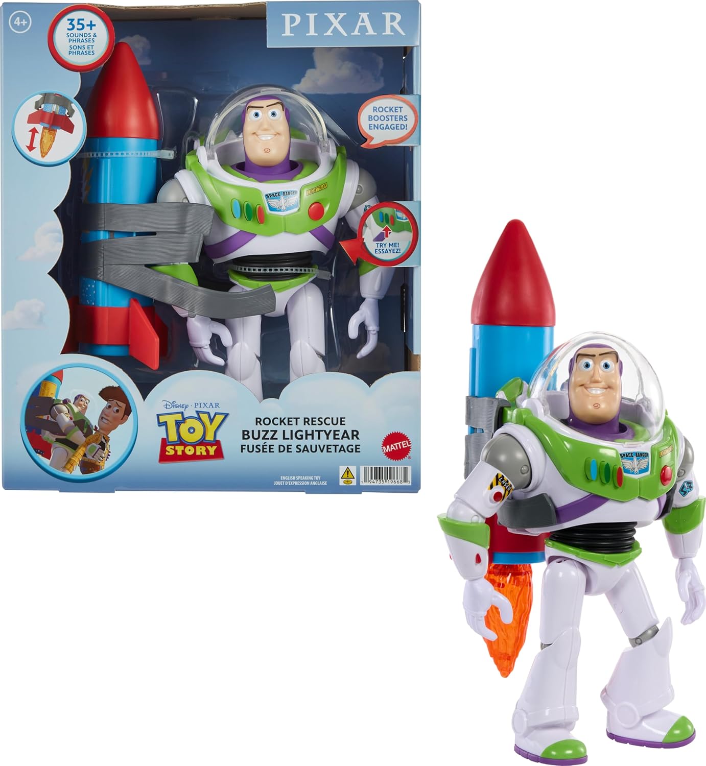 Rocket Rescue Buzz Lightyear Action Figure with Sounds & Phrases