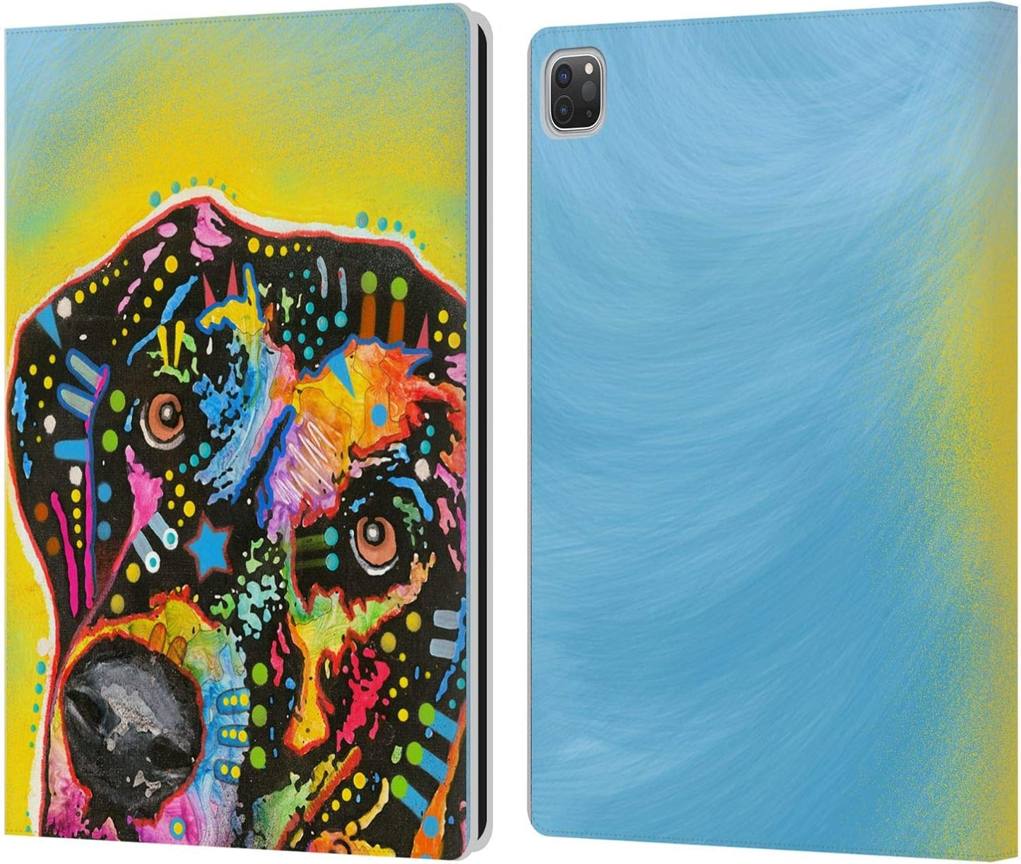 Dean Russo Labrador Dogs Leather Wallet Case for iPad Pro 12.9