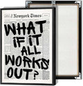 Retro Black and White Newspaper Poster - Positive Minimalist Wall Art
